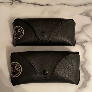 2 Black Ray Ban sunglasses case